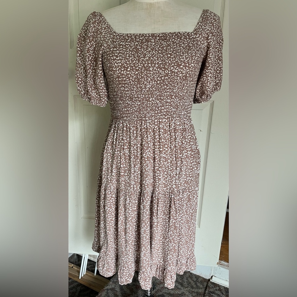 JAPNA/ fit & flare dress/small/ wear on our off shoulder/ ruffled hem